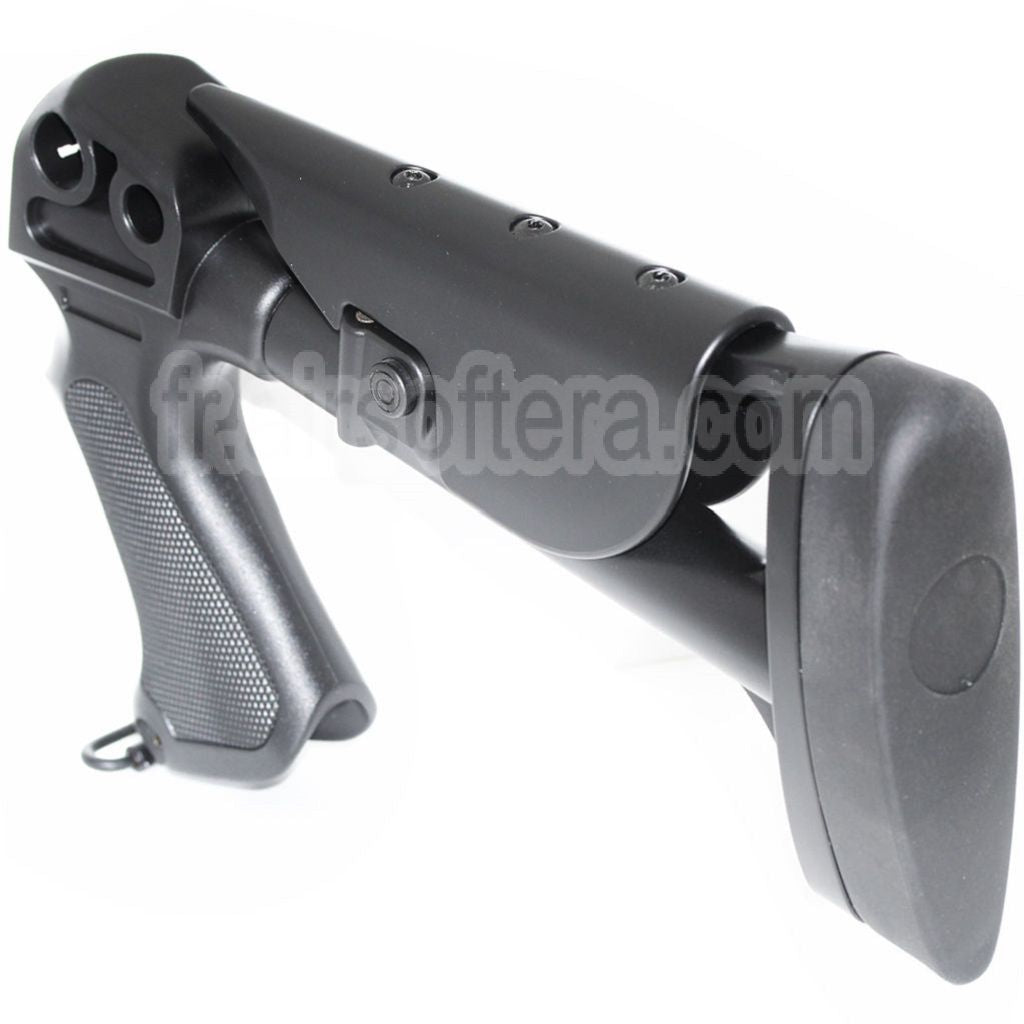 CYMA Rétractable Crosse avec Plastique Poignée Convient pour CYMA M870 Série Shotgun Airsoft Noir