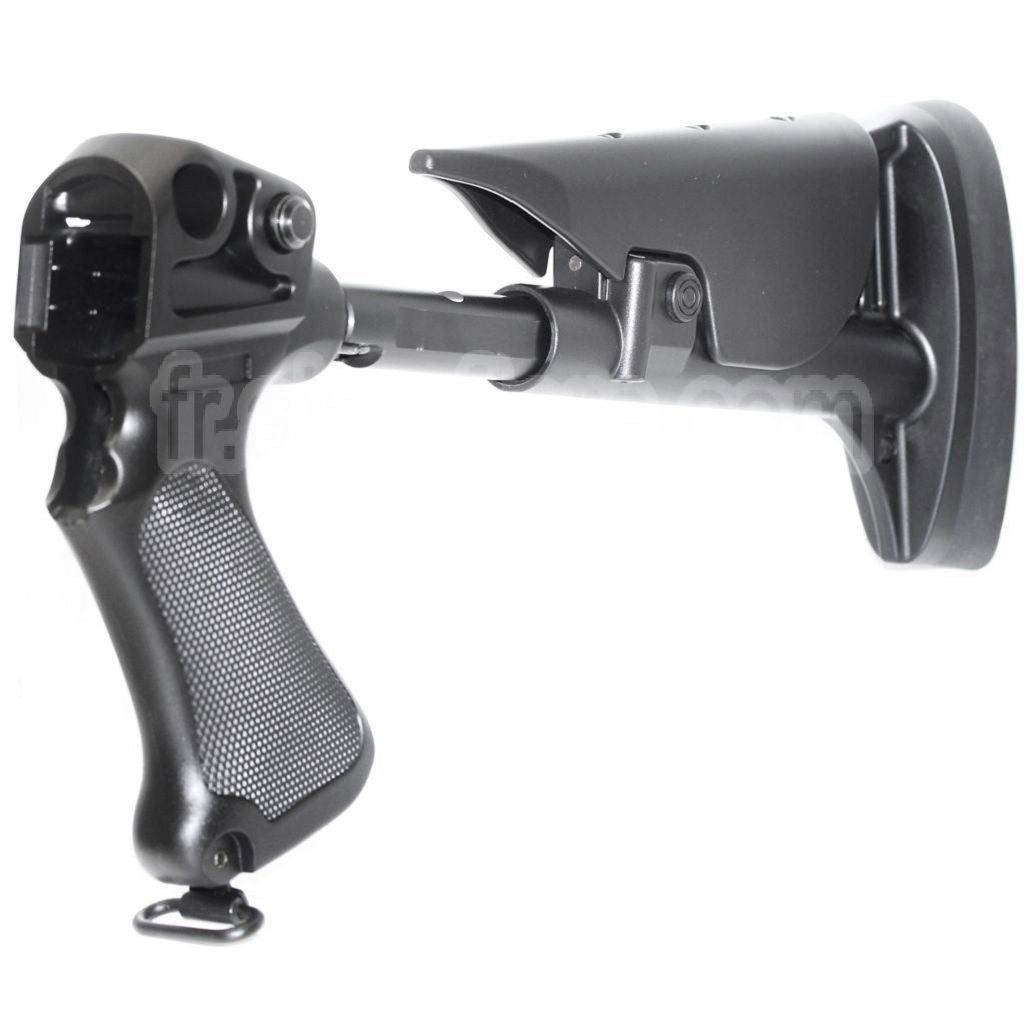 CYMA Rétractable Crosse avec Plastique Poignée Convient pour CYMA M870 Série Shotgun Airsoft Noir