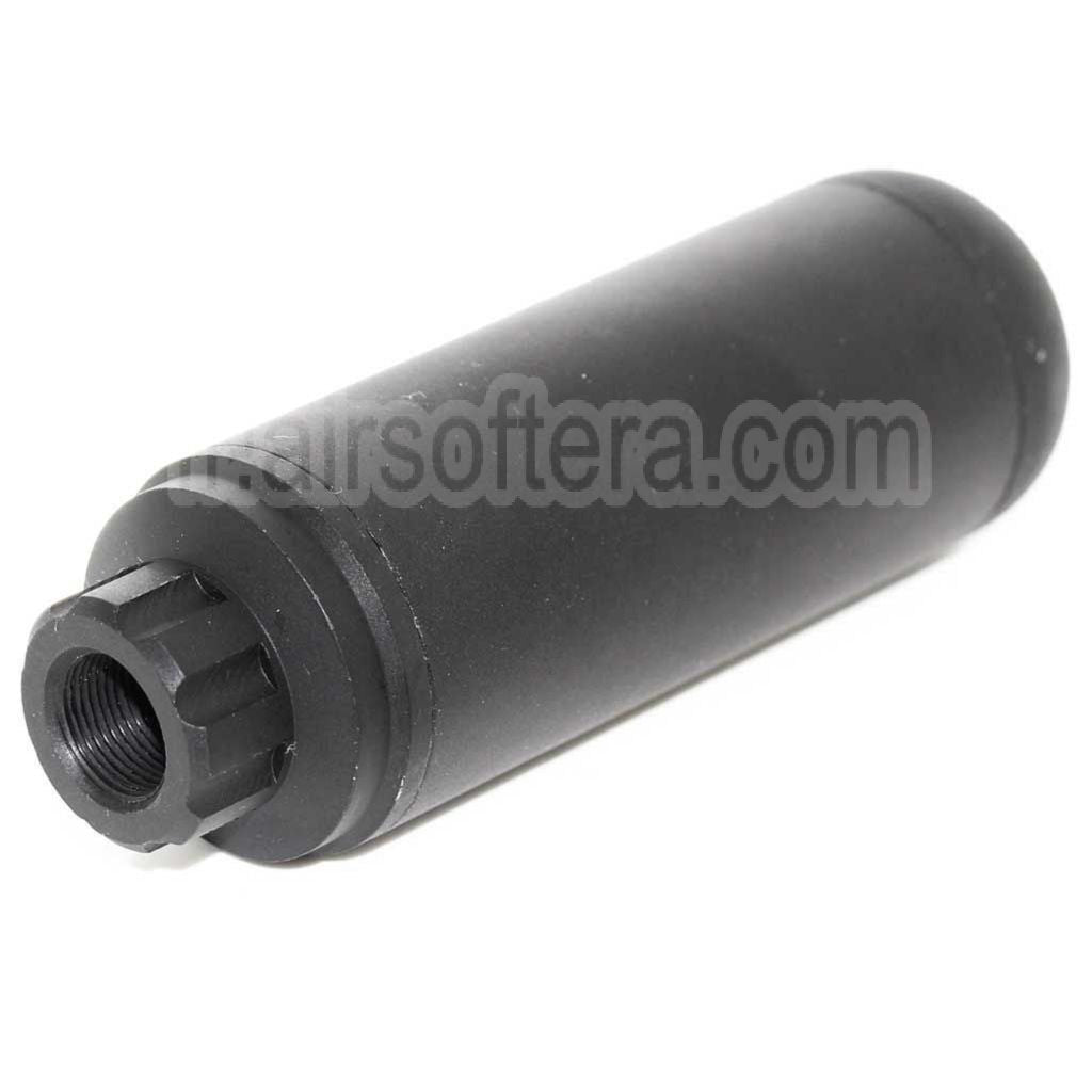 5KU 117mm Aluminium Poseidon Style Micro Silencieux Canon Extension Tube Convient pour -14mm CCW sens antihoraire Canon Fusil Airsoft Noir