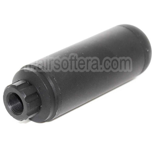5KU 117mm Aluminium Poseidon Style Micro Silencieux Canon Extension Tube Convient pour -14mm CCW sens antihoraire Canon Fusil Airsoft Noir