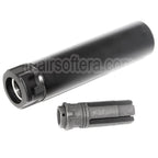 5KU 158mm SOCOM556 RC2 Silencieux avec Frein de Bouche Convient pour -14mm CCW sens antihoraire Canon Fusil Airsoft