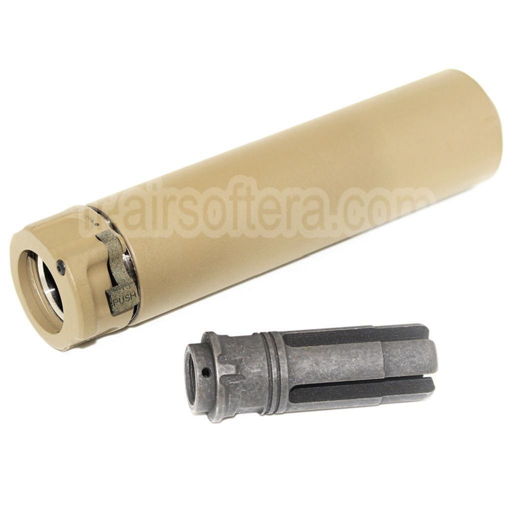 5KU 158mm SOCOM556 RC2 Silencieux avec Frein de Bouche Convient pour -14mm CCW sens antihoraire Canon Fusil Airsoft