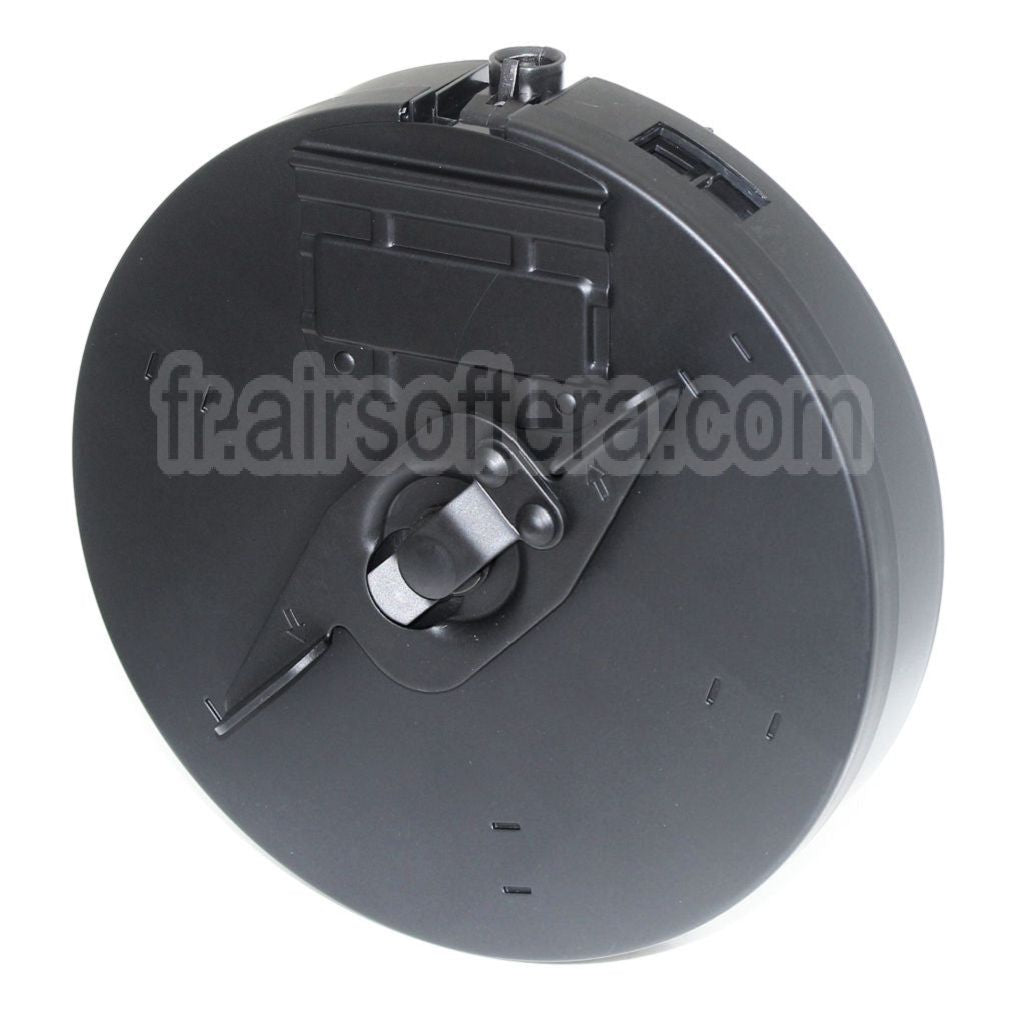 CYMA 450 Billes Hi-Cap Chargeur Tambour Convient pour CYMA Tokyo Marui King Arms Thompson M1A1 Série SMG AEG Fusil Airsoft Noir