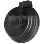 CYMA 2500 Billes Sheet Steel Wired &amp; Contrôle du son Électrique Chargeur Tambour avec EU 220v Plug Charger Convient pour AK Série AEG Fusil Airsoft Noir