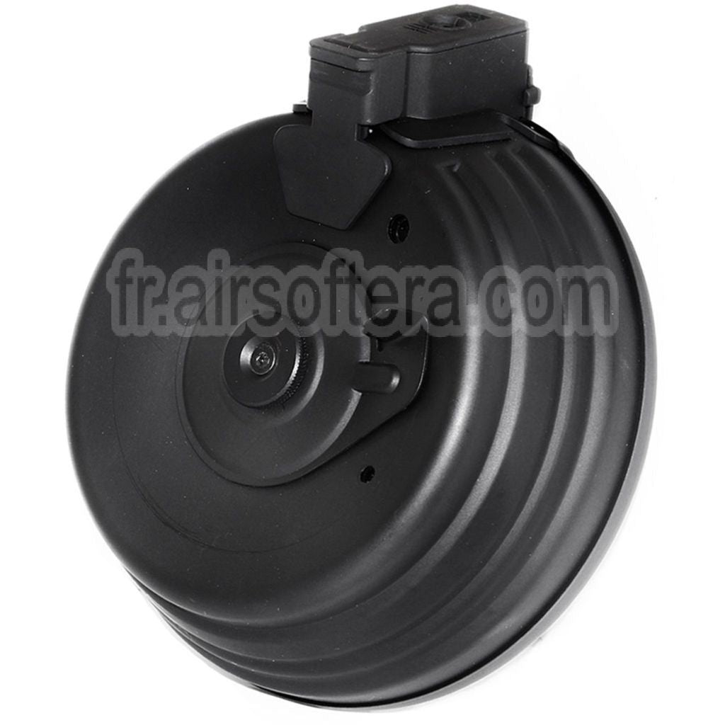 CYMA 2500 Billes Sheet Steel Wired &amp; Contrôle du son Électrique Chargeur Tambour avec EU 220v Plug Charger Convient pour AK Série AEG Fusil Airsoft Noir