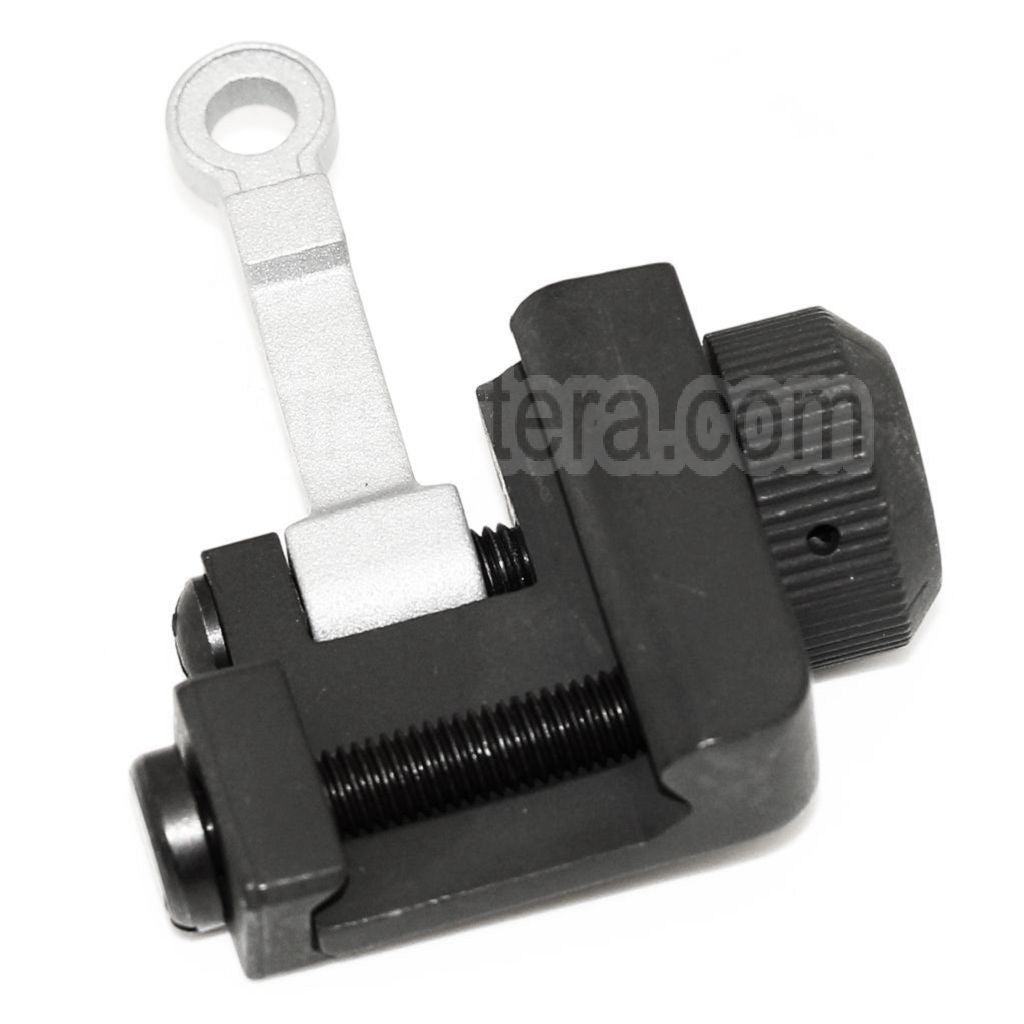 AirsoftEra KAC Style 300M Métal Rabattable Hausse Convient pour MK18 MOD-1 M4 M16 AEG Fusil Noir/Argent