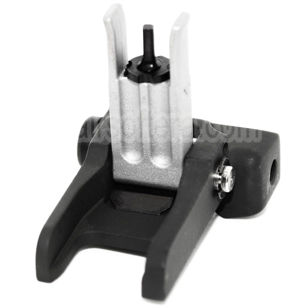 AirsoftEra KAC Style 300M Métal Rabattable Guidon Convient pour MK18 MOD-1 M4 M16 AEG Fusil Noir/Argent