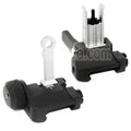 AirsoftEra KAC Style 300M Métal Rabattable Guidon Hausse Set Convient pour MK18 MOD-1 M4 M16 AEG Fusil Noir/Argent