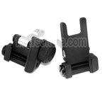 AirsoftEra KAC Style 300M Métal Rabattable Guidon Hausse Set Convient pour MK18 MOD-1 M4 M16 AEG Fusil Noir/Argent