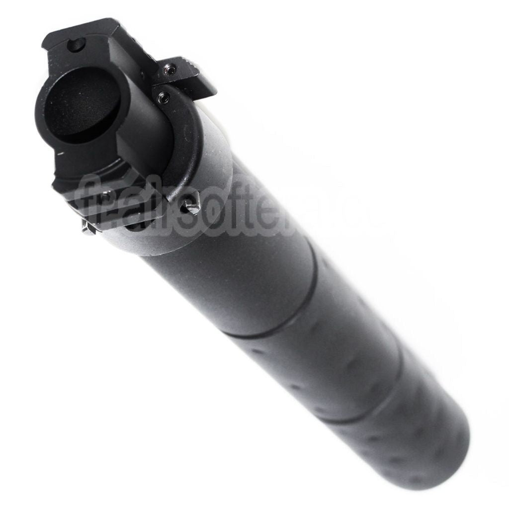 AirsoftEra 261mm CM072 SR25 Style QD Silencieux avec Gaz Block Convient pour AEG GBB Fusil Noir