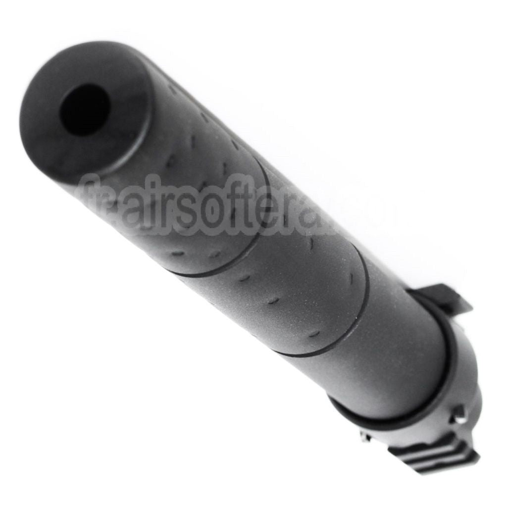 AirsoftEra 261mm CM072 SR25 Style QD Silencieux avec Gaz Block Convient pour AEG GBB Fusil Noir