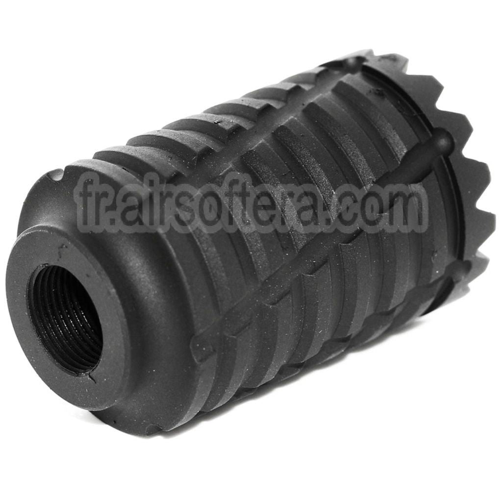 APS Type C Sound Blaster Amplifier Muzzle Frein de Bouche Convient pour -14mm CCW sens antihoraire Canon Fusil Airsoft Noir