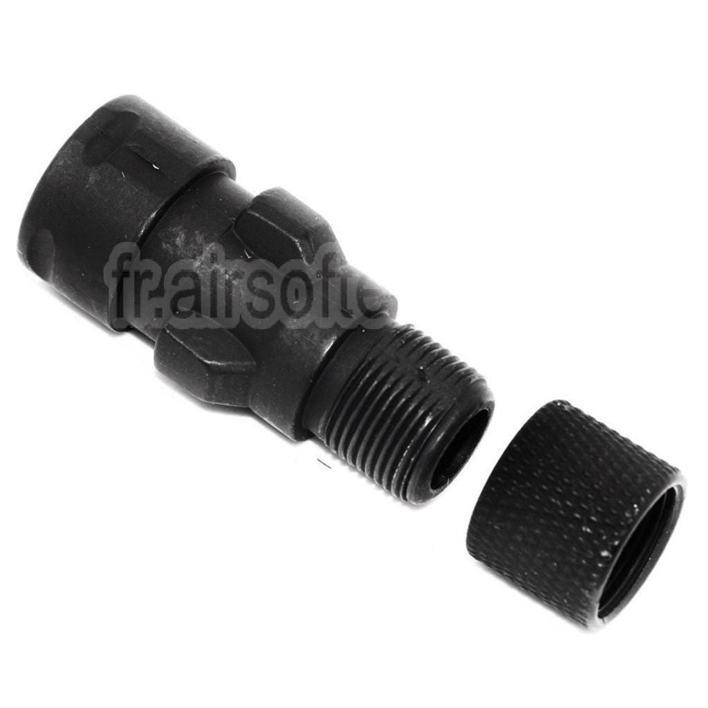 CYMA QD Frein de Bouche avec Muzzle Adaptateur Convient pour CM041 CM049 MP5 AEG Fusil Airsoft Noir