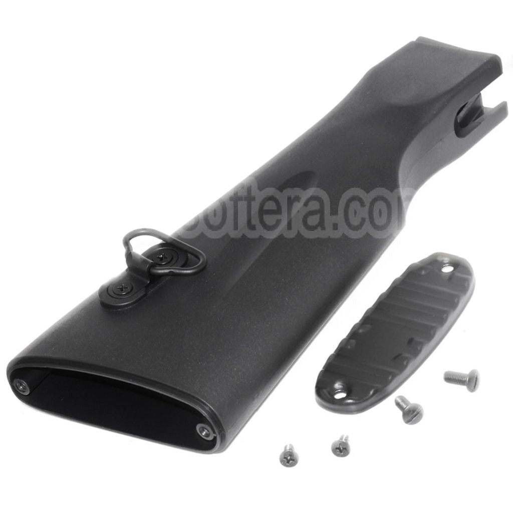 CYMA Léger Fixe Crosse Convient pour Tokyo Marui AK74 Série AEG Fusil Airsoft Noir