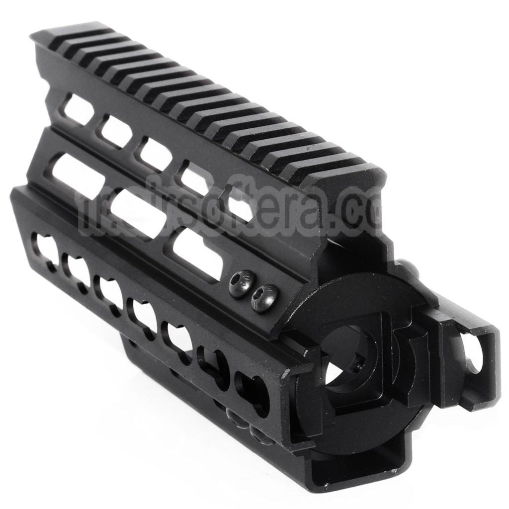 BATTLEAXE 166mm CNC P90 Keymod RAS Rail de Garde-Main Convient pour Tokyo Marui P90 AEG Fusil Airsoft Noir