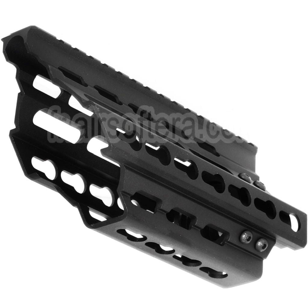 BATTLEAXE 166mm CNC P90 Keymod RAS Rail de Garde-Main Convient pour Tokyo Marui P90 AEG Fusil Airsoft Noir