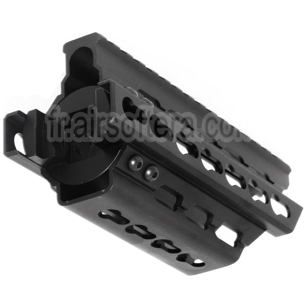 BATTLEAXE 166mm CNC P90 Keymod RAS Rail de Garde-Main Convient pour Tokyo Marui P90 AEG Fusil Airsoft Noir