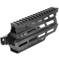 BATTLEAXE 166mm CNC P90 Keymod M-LOK RAS Rail de Garde-Main Convient pour Tokyo Marui P90 AEG Fusil Airsoft Noir