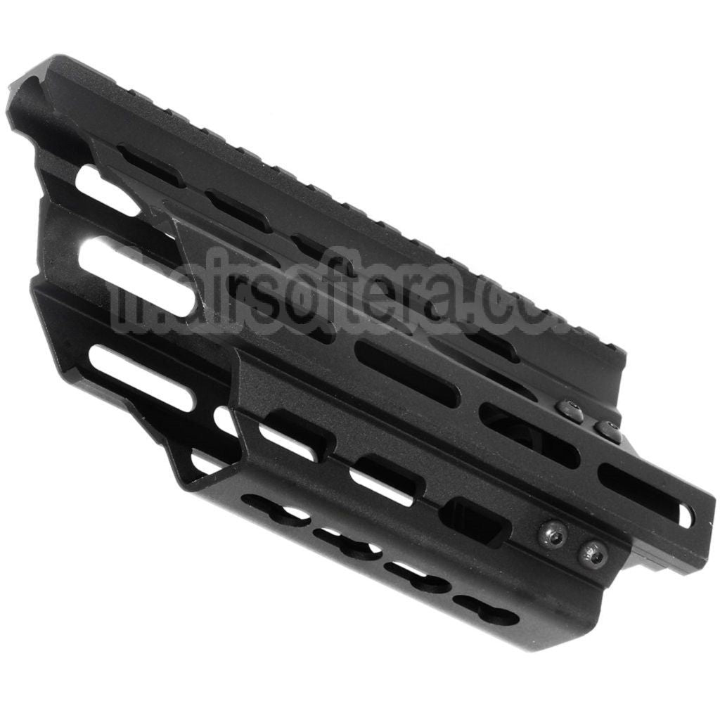 BATTLEAXE 166mm CNC P90 Keymod M-LOK RAS Rail de Garde-Main Convient pour Tokyo Marui P90 AEG Fusil Airsoft Noir