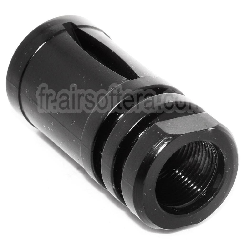 AirsoftEra 45mm Cage à oiseaux M4 M16 Frein de Bouche Cache-Flamme Convient pour + 14mm CW sens horaire Fileté Canon Fusil Noir