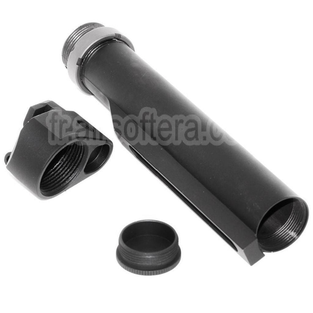 5KU 6-Positions Crosse Buffer Tube Adaptateur Convient pour E&amp;L AK Convert to Use M4 Crosse Fusil Airsoft Noir