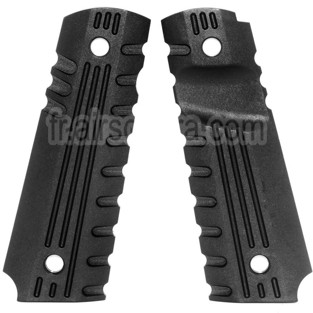 AirsoftEra Plastique Poignée Couvre (Différents styles) Convient pour DOUBLE BELL ARMY AW WE KJ ​​Tokyo Marui M1911 MEU Série 70 M45A1 WARRIOR GBB Pistolet Noir