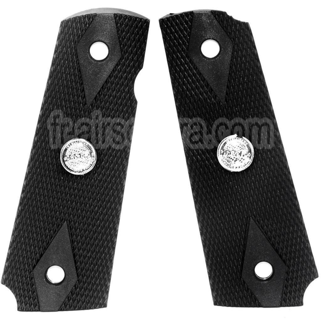 AirsoftEra Plastique Poignée Couvre (Différents styles) Convient pour DOUBLE BELL ARMY AW WE KJ ​​Tokyo Marui M1911 MEU Série 70 M45A1 WARRIOR GBB Pistolet Noir