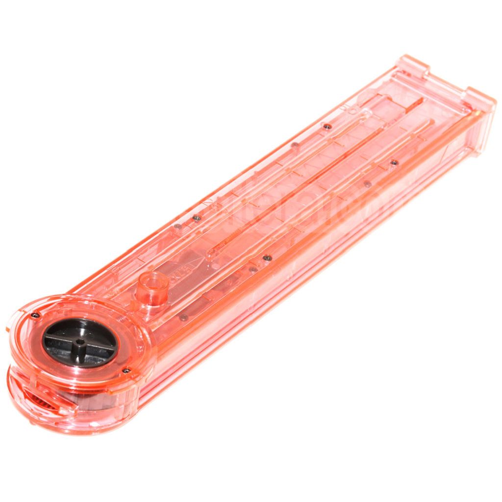DOUBLE BELL 300 Billes Hi-Cap Chargeur Convient pour Tokyo Marui / Classic Army / KS / Jing Gong JG / CYMA / DOUBLE BELL P90 Série AEG Fusil Airsoft Translucide Rose