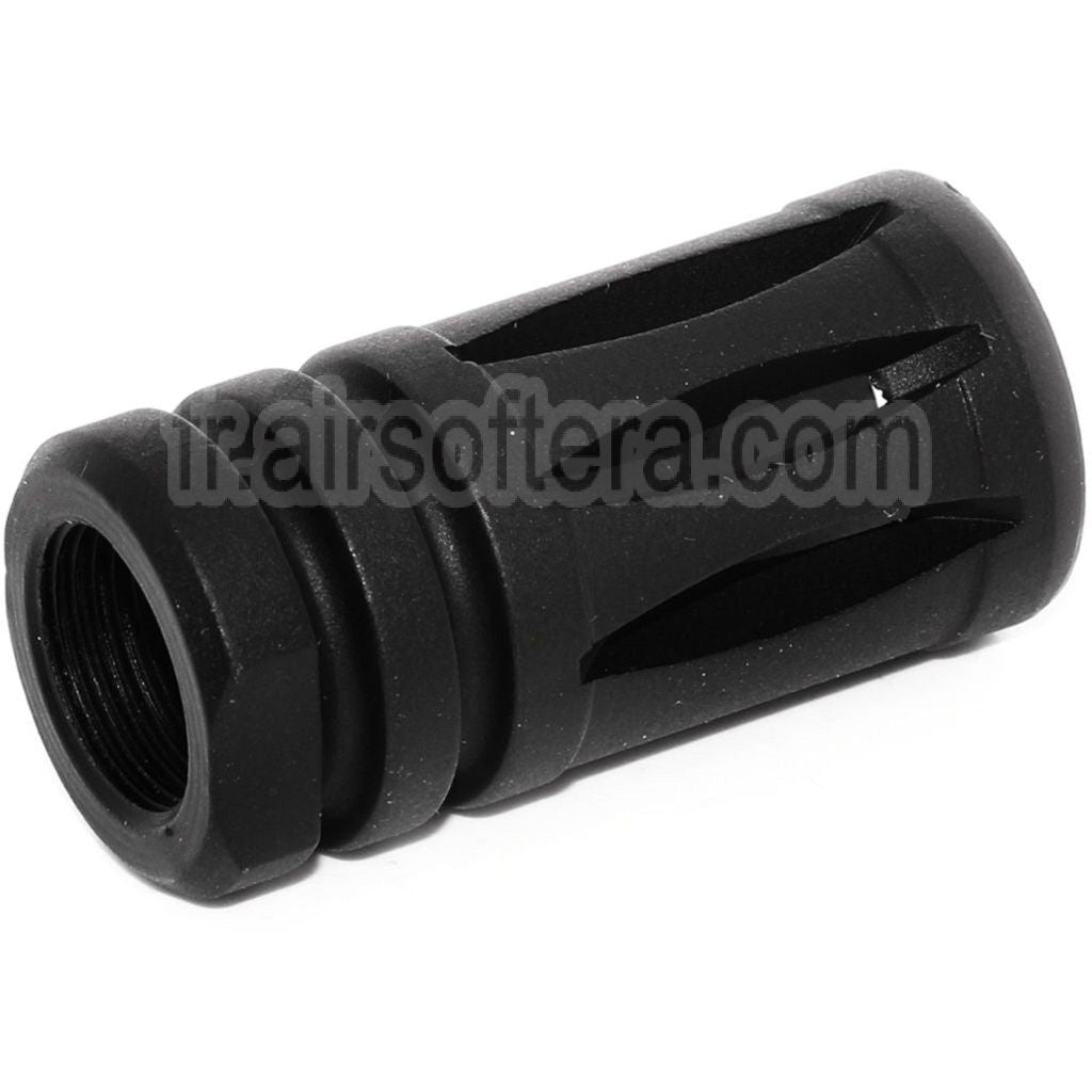 AirsoftEra 45mm Bird Cage M4 M16 Frein de Bouche Cache-Flamme Convient pour -14mm CCW sens antihoraire Canon Fusil Noir