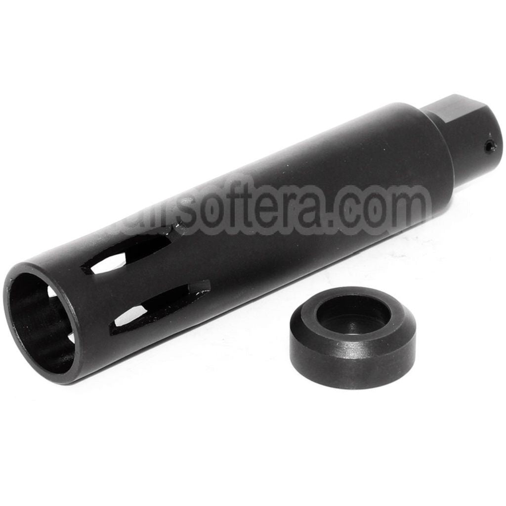 AirsoftEra 113mm XM177 Style M16 Frein de Bouche Cache-Flamme Convient pour -14mm CCW sens antihoraire Canon Fusil Noir