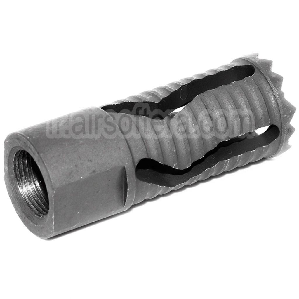 AirsoftEra 57mm Medieval Frein de Bouche Cache-Flamme Convient pour -14mm CCW sens antihoraire Canon Fusil