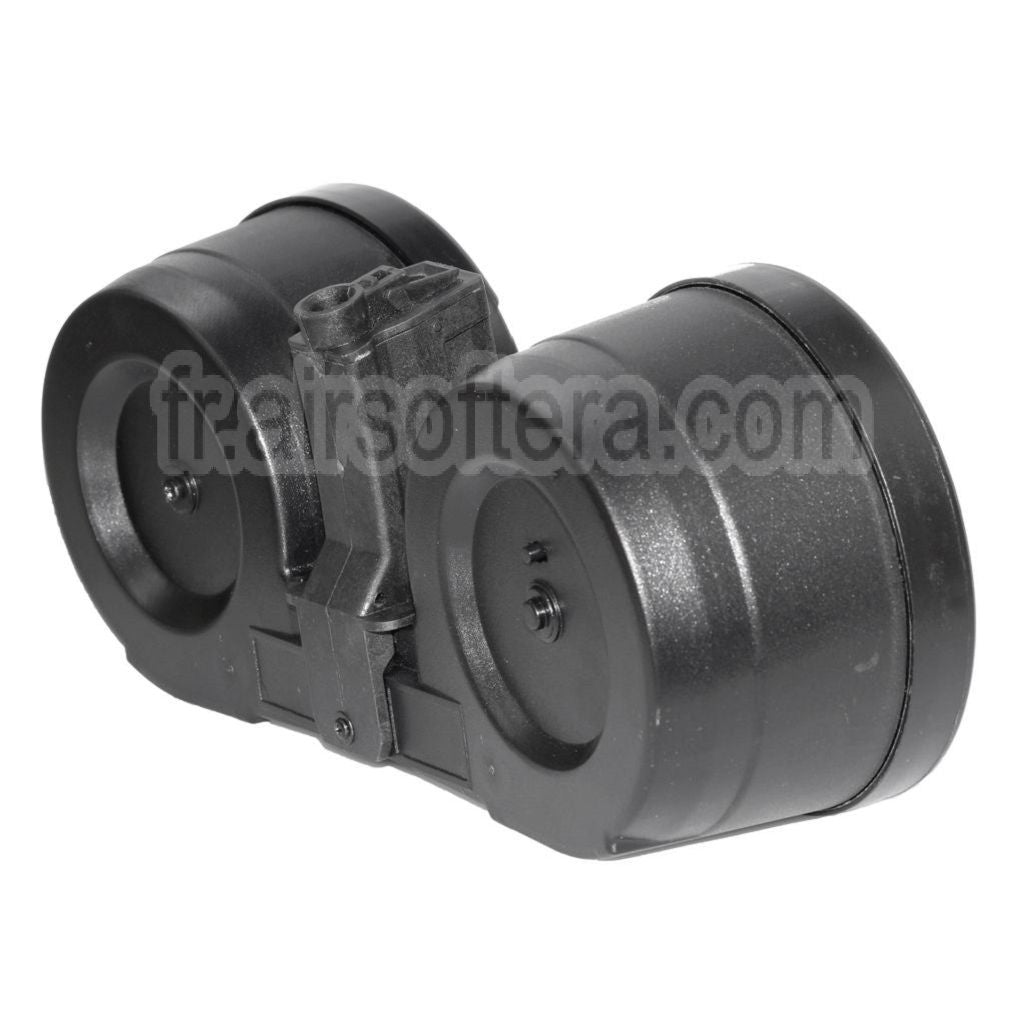 BATTLEAXE 2500 Billes Électrique Winding Dual Chargeur Tambour Convient pour MP5 Série AEG Fusil Airsoft Noir