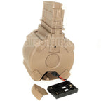 BATTLEAXE 1400 Billes Contrôle du son Électrique Chargeur Tambour Convient pour G36 Série AEG Fusil Airsoft