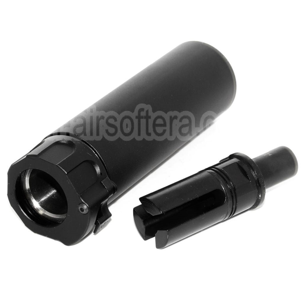 5KU 133mm SOCOM46 Mini Silencieux avec Frein de Bouche Convient pour +12mm CW sens horaire fileté Canon Fusil Airsoft