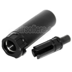 5KU 133mm SOCOM46 Mini Silencieux avec Frein de Bouche Convient pour +12mm CW sens horaire fileté Canon Fusil Airsoft