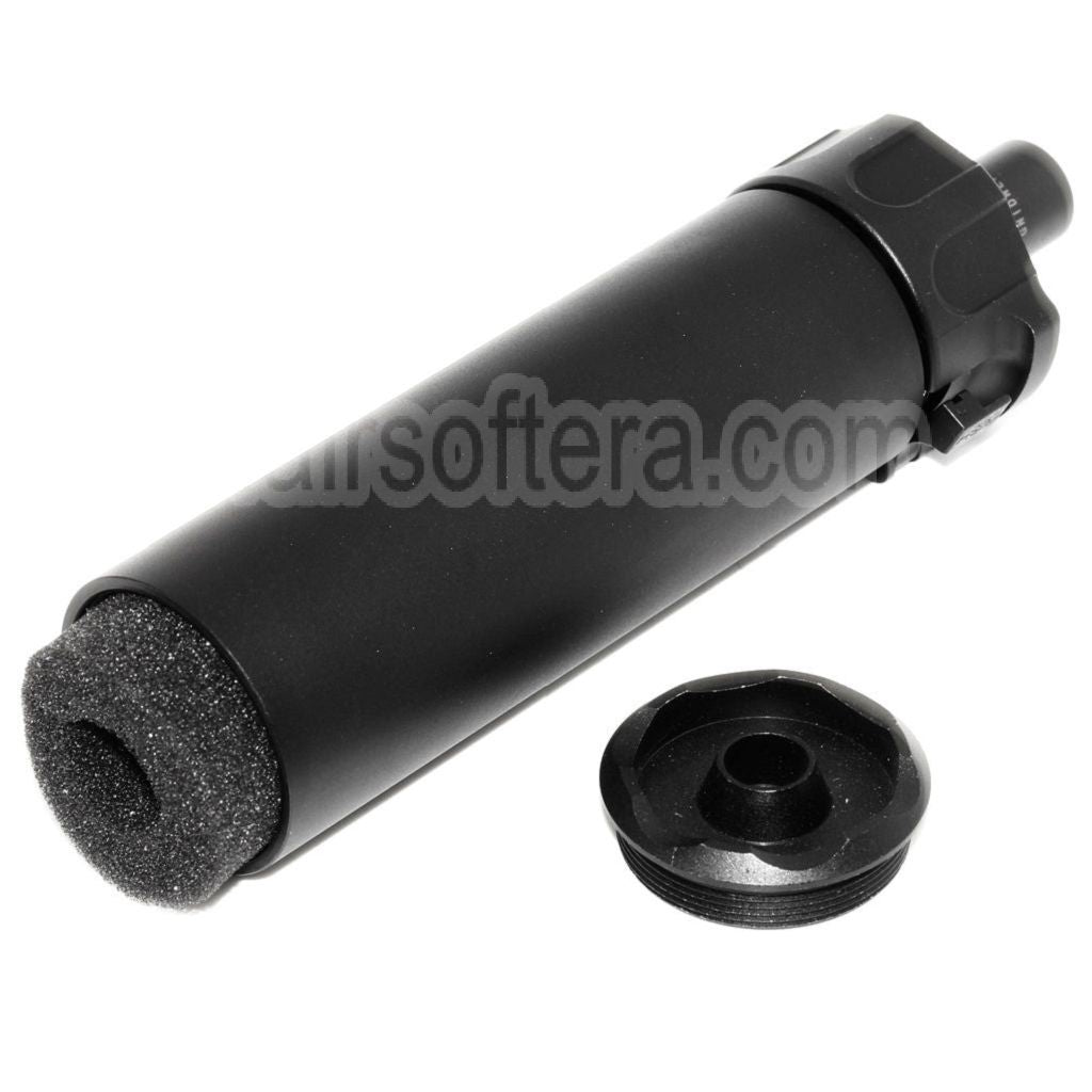 5KU 133mm SOCOM46 Mini Silencieux avec Frein de Bouche Convient pour +12mm CW sens horaire fileté Canon Fusil Airsoft