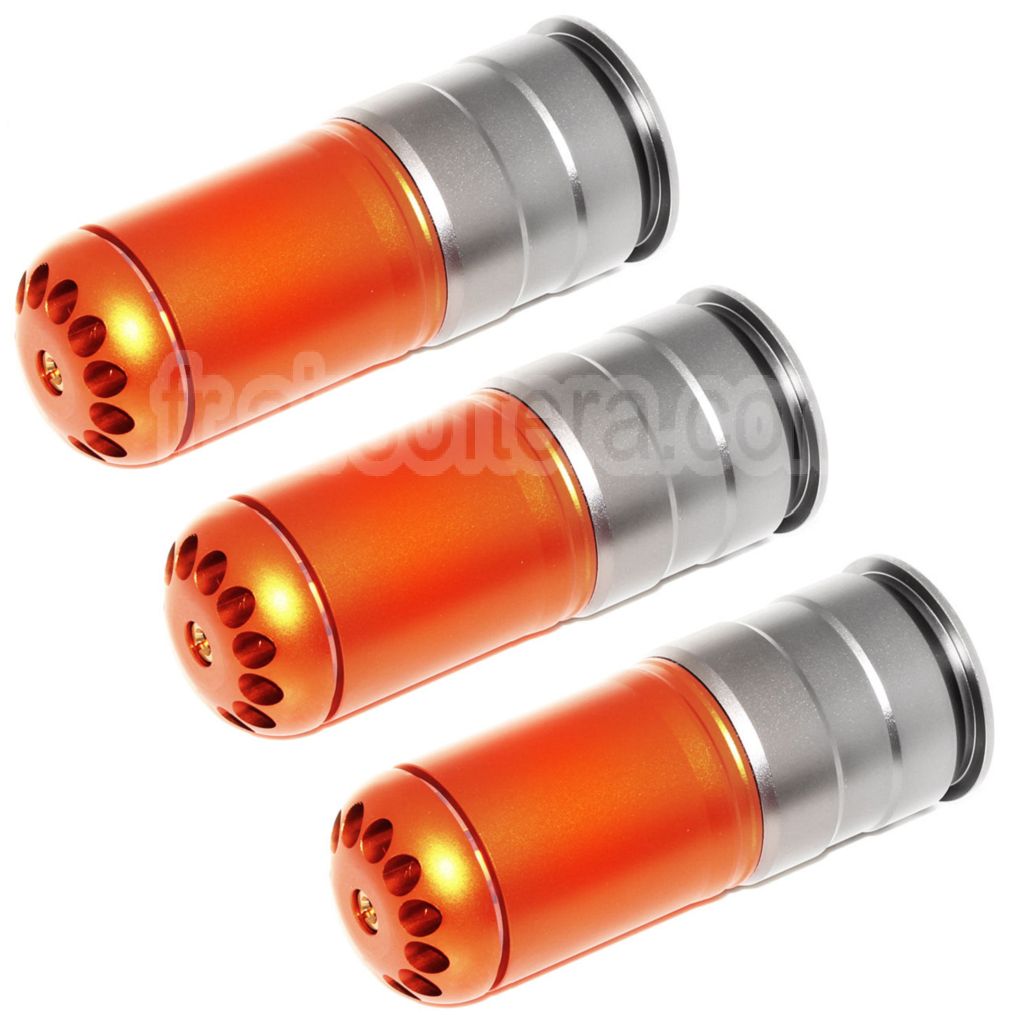 King Arms 3pièces 120 Billes 40mm Co2 Grenade Gaz Cartouche Version III