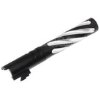 5KU 5 Pouces Acier Inoxydable Tornade Style Spirale Canon Extérieur +11mm CW sens horaire Convient pour Tokyo Marui Hi-Capa 5.1 GBB Pistolet Airsoft