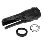 APS 70mm 3-Broches Frein de Bouche Cache-Flamme Convient pour -14mm CCW sens antihoraire Canon Fusil Airsoft Noir