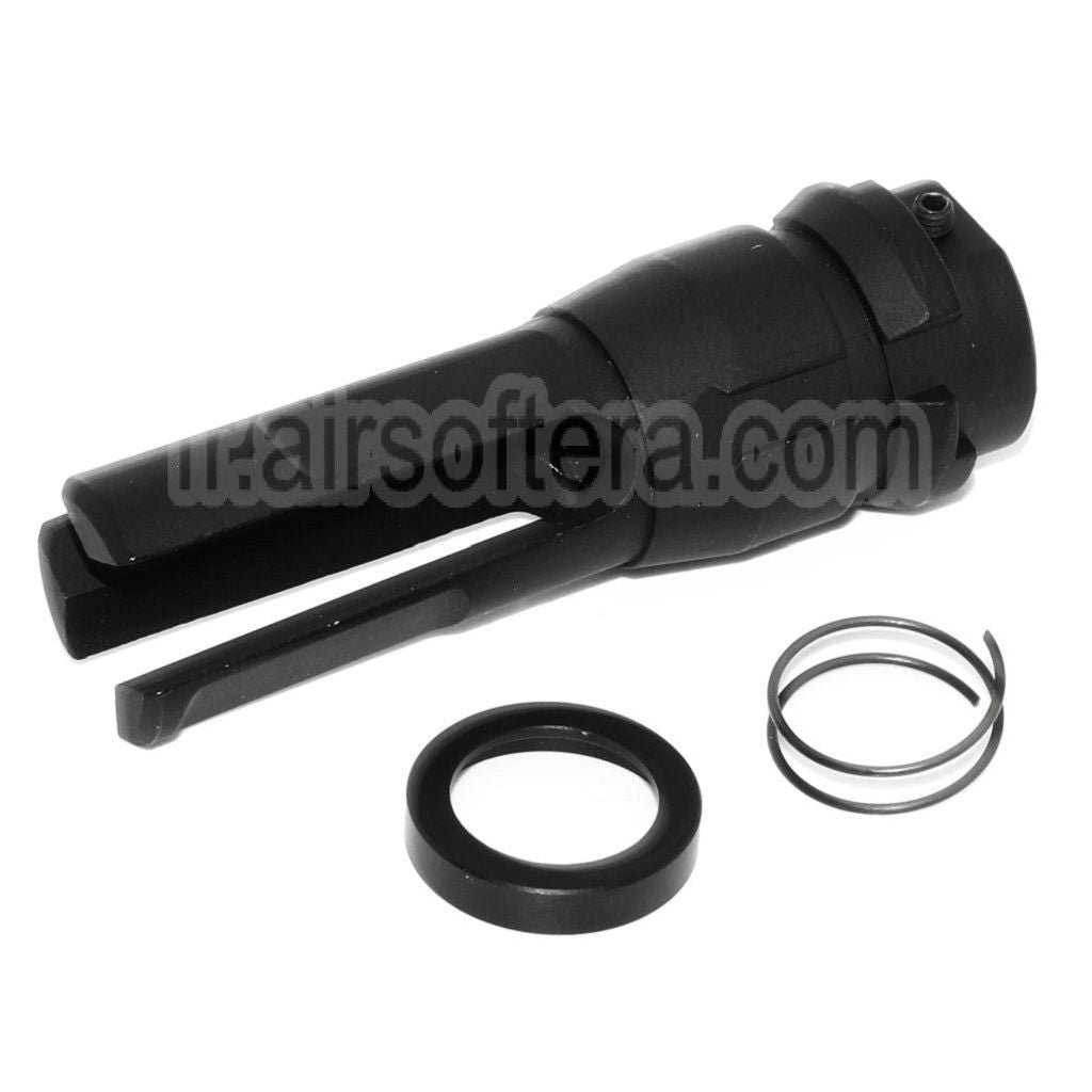 APS 70mm 3-Broches Frein de Bouche Cache-Flamme Convient pour -14mm CCW sens antihoraire Canon Fusil Airsoft Noir