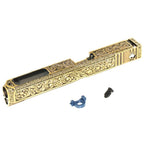 Archives Custom WE (WE-TECH) Or Sculpté Motif Glissière Convient pour WE G35 GBB Pistolet Airsoft Or