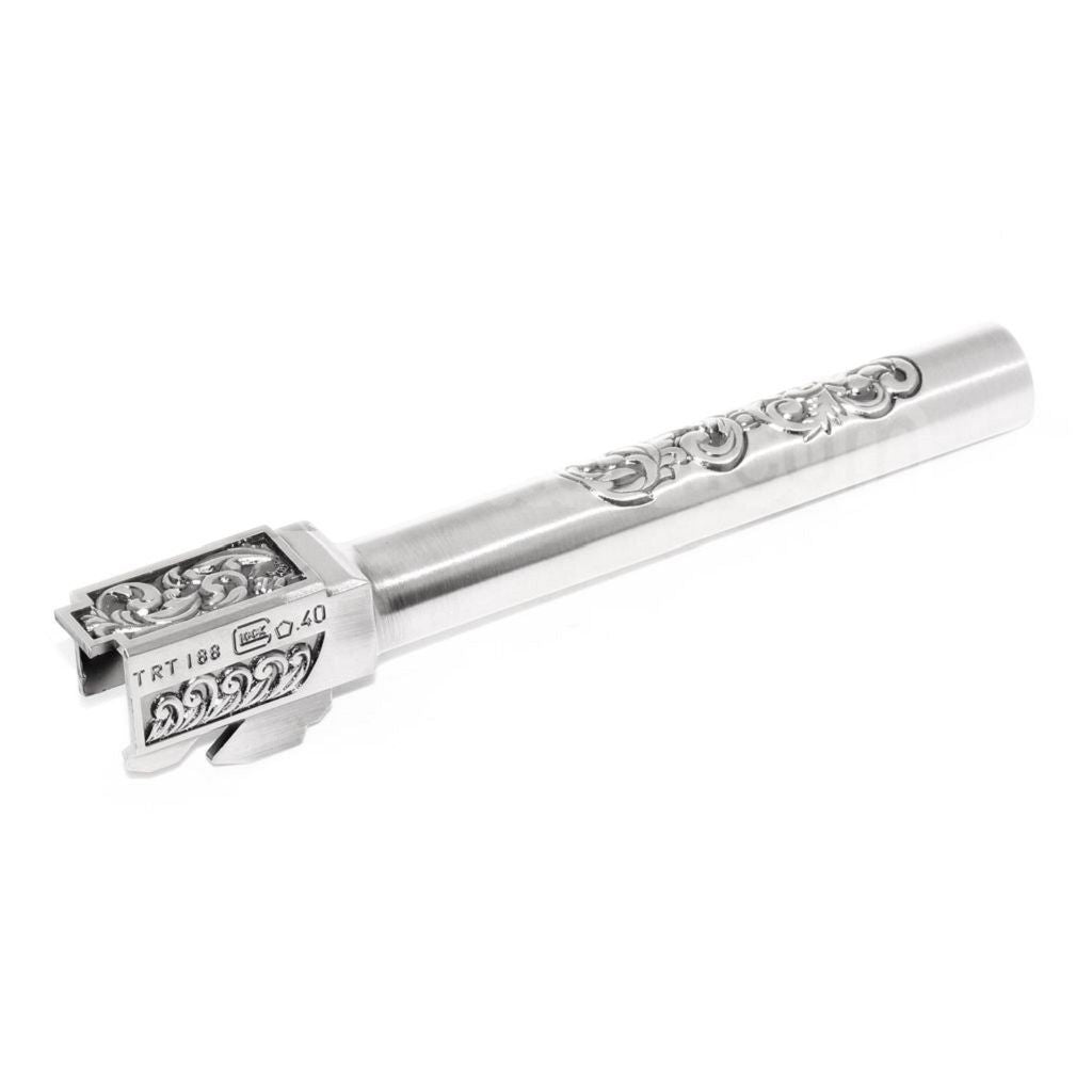Archives Custom Motif Sculpté Canon Interne Extérieur Set Convient pour WE (WE-TECH) G34 G35 GBB Pistolet Airsoft Argent