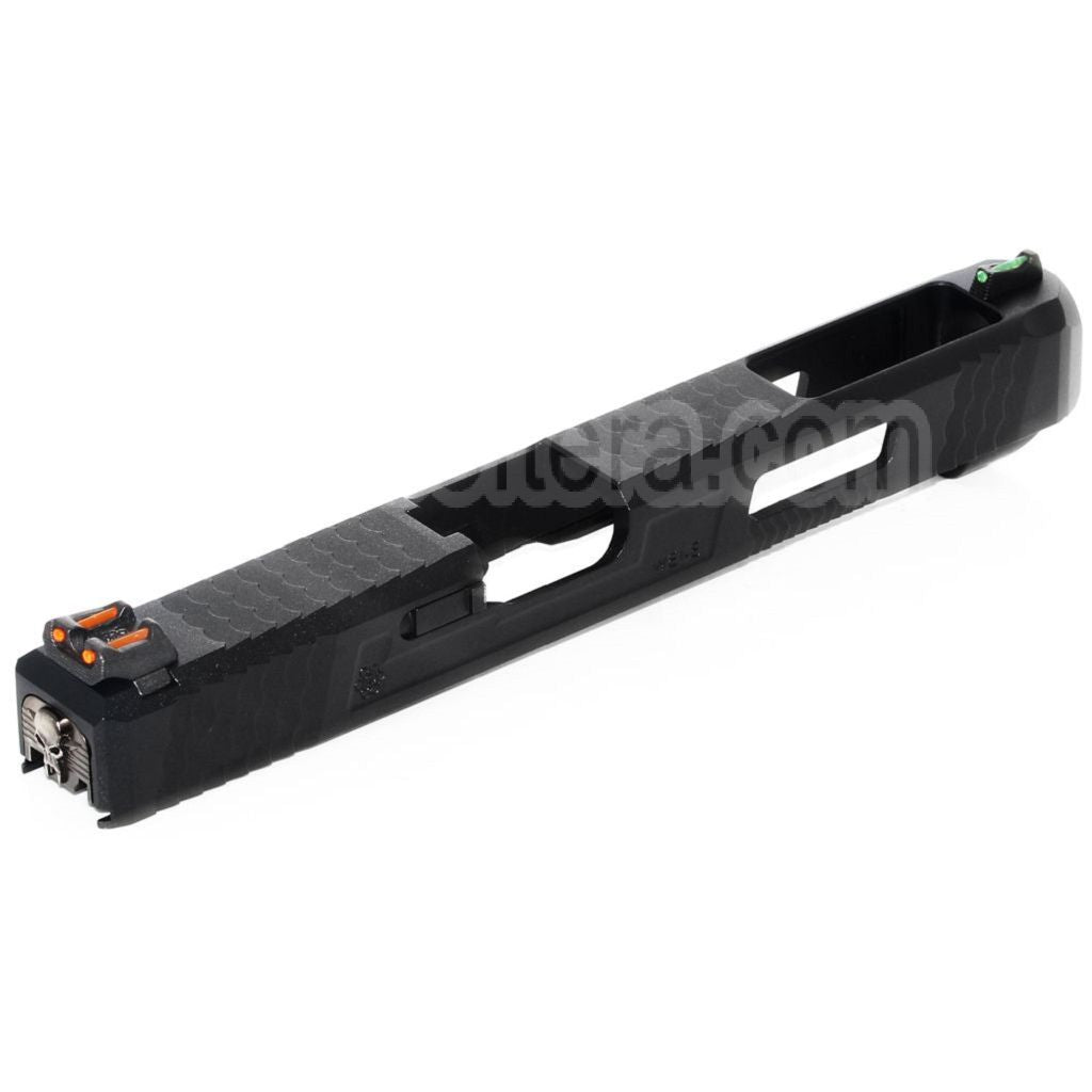 Archives Custom WE (WE-TECH) Canon Extérieur Glissière Set avec Marteau et Fibre Optique Guidon Hausse Convient pour WE G34 GBB Pistolet Airsoft
