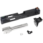 Archives Custom WE (WE-TECH) Canon Extérieur Glissière Set avec Marteau et Fibre Optique Guidon Hausse Convient pour AW WE Tokyo Marui G18C GBB Pistolet Airsoft