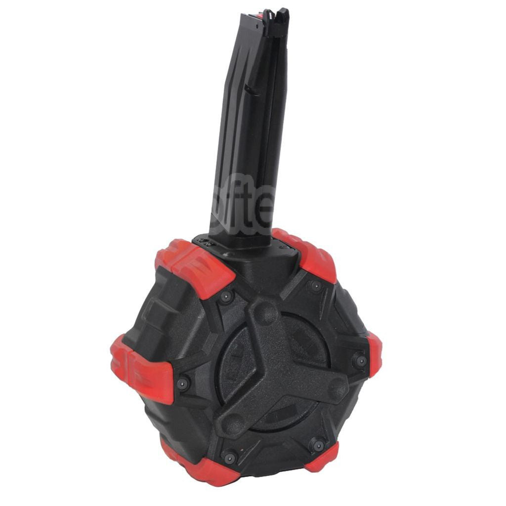 Armorer Works AW Custom 350 Billes Gaz Chargeur adaptatif Tambour Convient pour Hi-Capa GBB Pistolet Airsoft