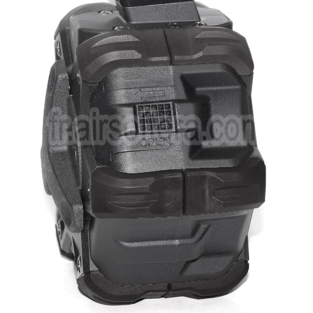 Chargeur de gaz adaptatif Armorer Works AW Custom 350 billes compatible avec les répliques WE (WE-TECH) « Open Bolt Type » L85 / SCAR-L / R5C / T65 / HK416 / AR M4 M16 GBB pour fusil airsoft