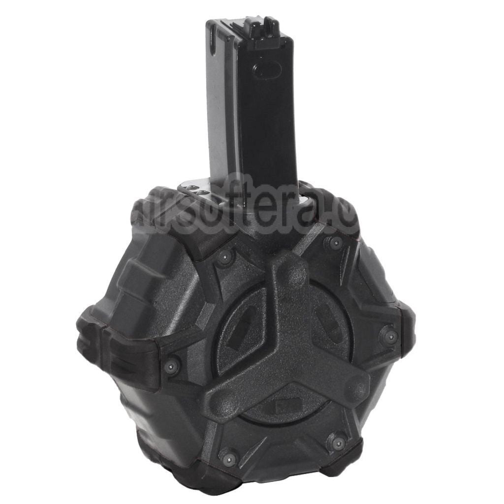 Armorer Works AW Custom 350 Billes Gaz Adaptive Chargeur Tambour Convient pour WE (WE-TECH) AP APACHE MP5 Série GBB Fusil Airsoft