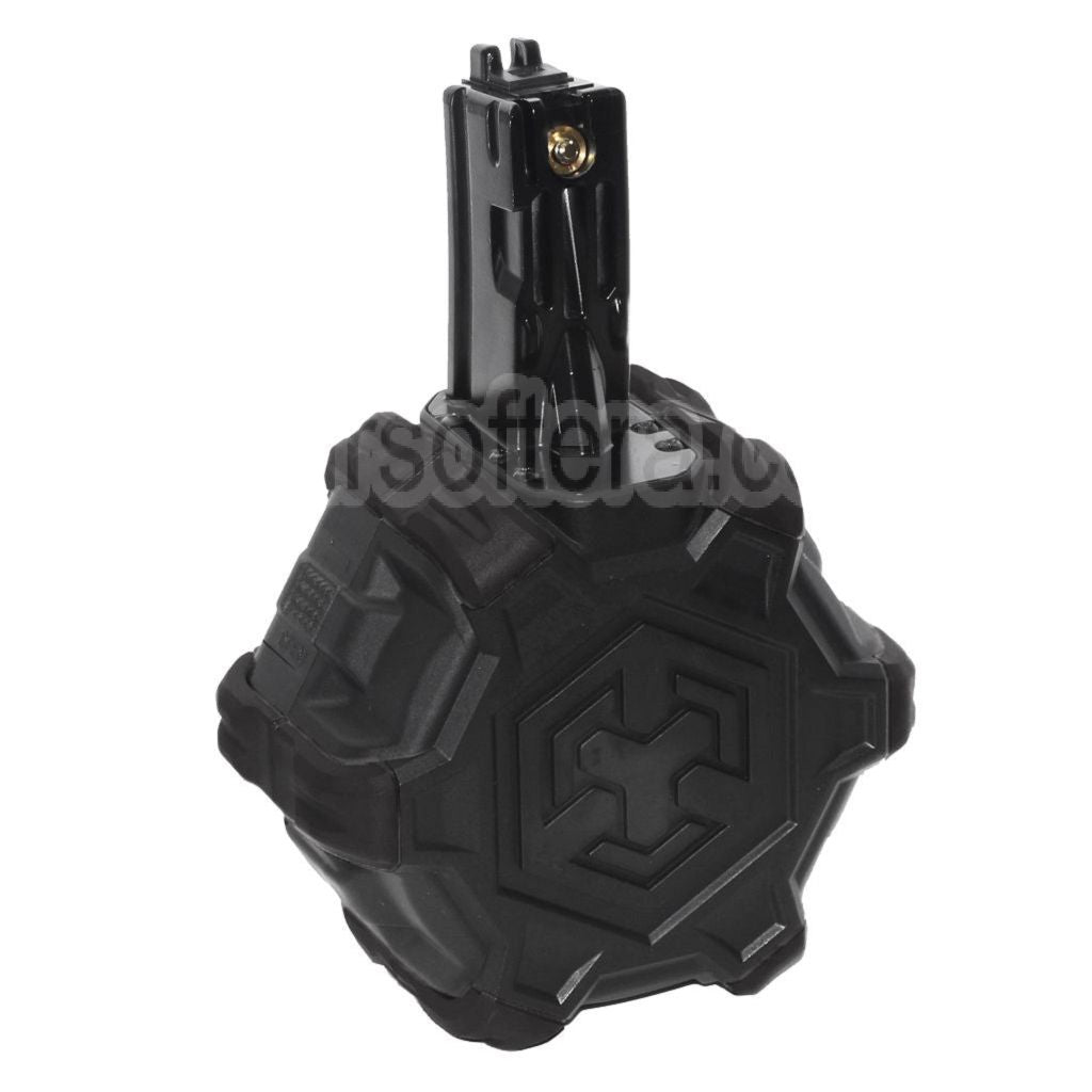 Armorer Works AW Custom 350 Billes Gaz Adaptive Chargeur Tambour Convient pour WE (WE-TECH) AP APACHE MP5 Série GBB Fusil Airsoft
