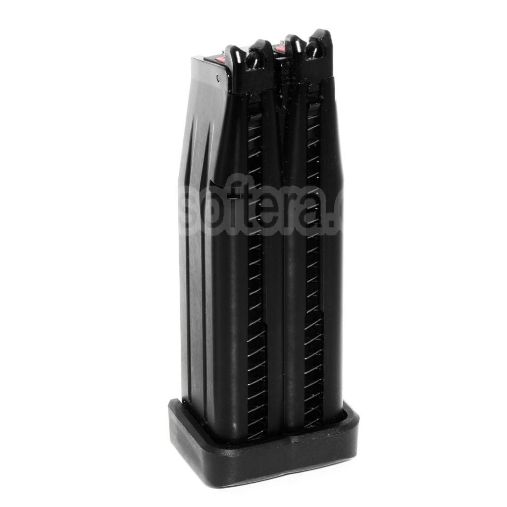 Armorer Works AW 60 Billes Double Canon Gaz Chargeur Convient pour AW HX Série Double Canon Hi-Capa GBB Pistolet Airsoft Noir