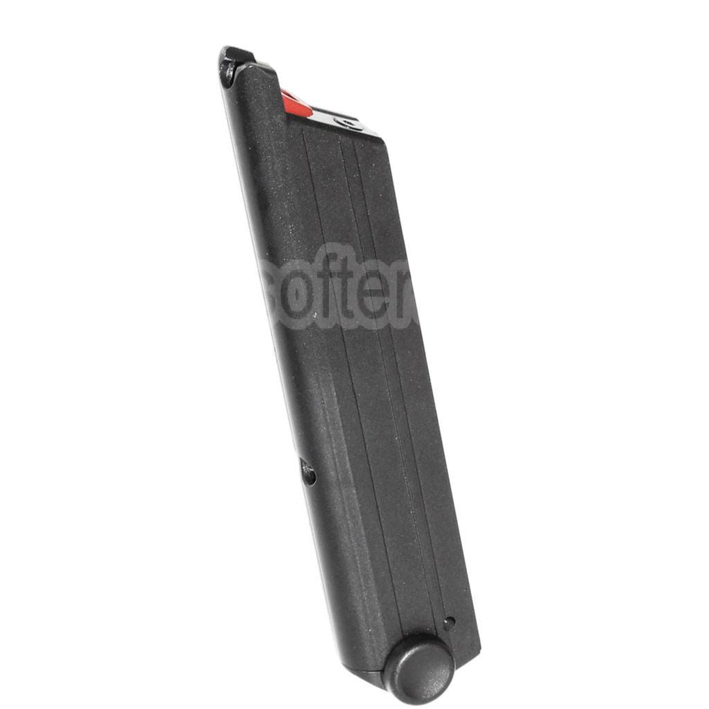 Armorer Works AW 15 Billes Gaz Chargeur Convient pour AW A180 Blaster WE Luger P08 GBB Pistolet Airsoft Noir